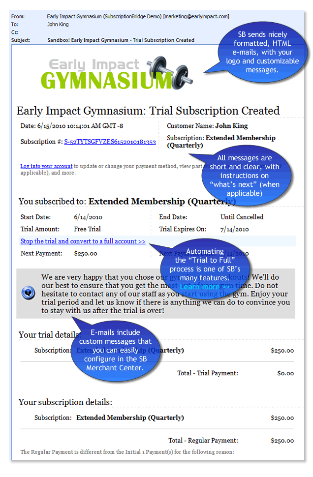 SubscriptionBridge notification message